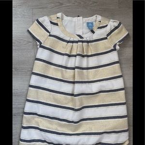Baby gap gold and black striped dress. 3 years.